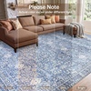 image:imageSasttie 8x10 Area Rugs UltraSoft Washable Rug Low Pile Foldable Thin Carpets with NonSlip Backing SkinFriendly Stain Resistant Carpet for Living Room Bedroom Kitchen Dorm 8x10 BeigeBlue