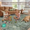 image:imageSasttie 8x10 Area Rugs UltraSoft Washable Rug Low Pile Foldable Thin Carpets with NonSlip Backing SkinFriendly Stain Resistant Carpet for Living Room Bedroom Kitchen Dorm 8x10 BeigeDark Green