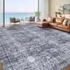 image:imageSasttie 8x10 Area Rugs UltraSoft Washable Rug Low Pile Foldable Thin Carpets with NonSlip Backing SkinFriendly Stain Resistant Carpet for Living Room Bedroom Kitchen Dorm 8x10 BeigeBlack Grey