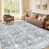 image:imageSasttie 8x10 Area Rugs UltraSoft Washable Rug Low Pile Foldable Thin Carpets with NonSlip Backing SkinFriendly Stain Resistant Carpet for Living Room Bedroom Kitchen Dorm 8x10 BeigeLight Grey