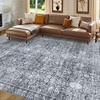 image:imageSasttie 8x10 Area Rugs UltraSoft Washable Rug Low Pile Foldable Thin Carpets with NonSlip Backing SkinFriendly Stain Resistant Carpet for Living Room Bedroom Kitchen Dorm 8x10 BeigeBlack Grey