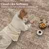 image:imageSasttie 8x10 Area Rugs UltraSoft Washable Rug Low Pile Foldable Thin Carpets with NonSlip Backing SkinFriendly Stain Resistant Carpet for Living Room Bedroom Kitchen Dorm 8x10 BeigeDark Brown
