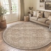 image:imageSasttie 8x10 Area Rugs UltraSoft Washable Rug Low Pile Foldable Thin Carpets with NonSlip Backing SkinFriendly Stain Resistant Carpet for Living Room Bedroom Kitchen Dorm 8x10 BeigeDark Brown