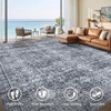 image:imageSasttie 8x10 Area Rugs UltraSoft Washable Rug Low Pile Foldable Thin Carpets with NonSlip Backing SkinFriendly Stain Resistant Carpet for Living Room Bedroom Kitchen Dorm 8x10 BeigeBlack Grey