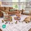 image:imageSasttie 8x10 Area Rugs UltraSoft Washable Rug Low Pile Foldable Thin Carpets with NonSlip Backing SkinFriendly Stain Resistant Carpet for Living Room Bedroom Kitchen Dorm 8x10 BeigePink