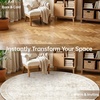 image:imageSasttie 8x10 Area Rugs UltraSoft Washable Rug Low Pile Foldable Thin Carpets with NonSlip Backing SkinFriendly Stain Resistant Carpet for Living Room Bedroom Kitchen Dorm 8x10 BeigeBeige