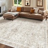 image:imageSasttie 8x10 Area Rugs UltraSoft Washable Rug Low Pile Foldable Thin Carpets with NonSlip Backing SkinFriendly Stain Resistant Carpet for Living Room Bedroom Kitchen Dorm 8x10 BeigeBeige