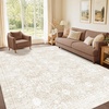 image:imageSasttie 8x10 Area Rugs UltraSoft Washable Rug Low Pile Foldable Thin Carpets with NonSlip Backing SkinFriendly Stain Resistant Carpet for Living Room Bedroom Kitchen Dorm 8x10 BeigeCream