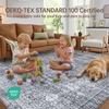 image:imageSasttie 8x10 Area Rugs UltraSoft Washable Rug Low Pile Foldable Thin Carpets with NonSlip Backing SkinFriendly Stain Resistant Carpet for Living Room Bedroom Kitchen Dorm 8x10 BeigeBlack Grey