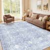 image:imageSasttie 8x10 Area Rugs UltraSoft Washable Rug Low Pile Foldable Thin Carpets with NonSlip Backing SkinFriendly Stain Resistant Carpet for Living Room Bedroom Kitchen Dorm 8x10 BeigeLight Blue