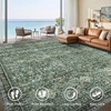 image:imageSasttie 8x10 Area Rugs UltraSoft Washable Rug Low Pile Foldable Thin Carpets with NonSlip Backing SkinFriendly Stain Resistant Carpet for Living Room Bedroom Kitchen Dorm 8x10 BeigeDark Green