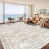 image:imageSasttie 8x10 Area Rugs UltraSoft Washable Rug Low Pile Foldable Thin Carpets with NonSlip Backing SkinFriendly Stain Resistant Carpet for Living Room Bedroom Kitchen Dorm 8x10 BeigeBeige