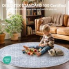 image:imageSasttie 8x10 Area Rugs UltraSoft Washable Rug Low Pile Foldable Thin Carpets with NonSlip Backing SkinFriendly Stain Resistant Carpet for Living Room Bedroom Kitchen Dorm 8x10 BeigeLight Blue