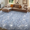 image:imageSasttie 8x10 Area Rugs UltraSoft Washable Rug Low Pile Foldable Thin Carpets with NonSlip Backing SkinFriendly Stain Resistant Carpet for Living Room Bedroom Kitchen Dorm 8x10 BeigeBlue