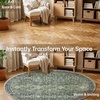 image:imageSasttie 8x10 Area Rugs UltraSoft Washable Rug Low Pile Foldable Thin Carpets with NonSlip Backing SkinFriendly Stain Resistant Carpet for Living Room Bedroom Kitchen Dorm 8x10 BeigeDark Green