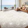 image:imageSasttie 8x10 Area Rugs UltraSoft Washable Rug Low Pile Foldable Thin Carpets with NonSlip Backing SkinFriendly Stain Resistant Carpet for Living Room Bedroom Kitchen Dorm 8x10 BeigeCream