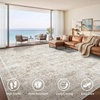 image:imageSasttie 8x10 Area Rugs UltraSoft Washable Rug Low Pile Foldable Thin Carpets with NonSlip Backing SkinFriendly Stain Resistant Carpet for Living Room Bedroom Kitchen Dorm 8x10 BeigeBeige