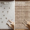 image:imageSasttie 8x10 Area Rugs UltraSoft Washable Rug Low Pile Foldable Thin Carpets with NonSlip Backing SkinFriendly Stain Resistant Carpet for Living Room Bedroom Kitchen Dorm 8x10 BeigeDark Brown