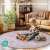 image:imageSasttie 8x10 Area Rugs UltraSoft Washable Rug Low Pile Foldable Thin Carpets with NonSlip Backing SkinFriendly Stain Resistant Carpet for Living Room Bedroom Kitchen Dorm 8x10 BeigePink