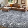 image:imageSasttie 8x10 Area Rugs UltraSoft Washable Rug Low Pile Foldable Thin Carpets with NonSlip Backing SkinFriendly Stain Resistant Carpet for Living Room Bedroom Kitchen Dorm 8x10 BeigeBlack Grey