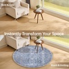 image:imageSasttie 8x10 Area Rugs UltraSoft Washable Rug Low Pile Foldable Thin Carpets with NonSlip Backing SkinFriendly Stain Resistant Carpet for Living Room Bedroom Kitchen Dorm 8x10 BeigeBlue