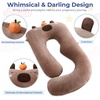 image:imageSasttie Velvet Pregnancy Pillow Cover 57Inch UShaped Pregnancy Pillow Case Fits 55 to 57 Inch Maternity Pillow Pink No Pillow Insert Brown CapybaraBrown