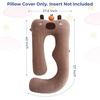 image:imageSasttie Velvet Pregnancy Pillow Cover 57Inch UShaped Pregnancy Pillow Case Fits 55 to 57 Inch Maternity Pillow Pink No Pillow Insert Brown CapybaraBrown