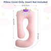 image:imageSasttie Velvet Pregnancy Pillow Cover 57Inch UShaped Pregnancy Pillow Case Fits 55 to 57 Inch Maternity Pillow Pink No Pillow Insert Brown CapybaraPink