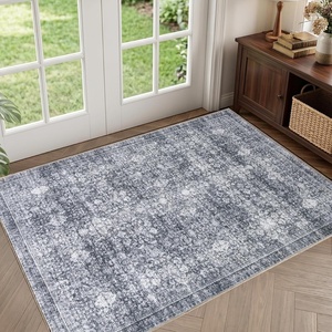 image:imageSasttie 8x10 Area Rugs UltraSoft Washable Rug Low Pile Foldable Thin Carpets with NonSlip Backing SkinFriendly Stain Resistant Carpet for Living Room Bedroom Kitchen Dorm 8x10 BeigeBlack Grey