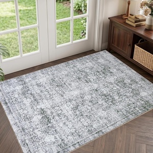 image:imageSasttie 8x10 Area Rugs UltraSoft Washable Rug Low Pile Foldable Thin Carpets with NonSlip Backing SkinFriendly Stain Resistant Carpet for Living Room Bedroom Kitchen Dorm 8x10 BeigeLight Grey