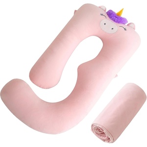 image:imageSasttie Velvet Pregnancy Pillow Cover 57Inch UShaped Pregnancy Pillow Case Fits 55 to 57 Inch Maternity Pillow Pink No Pillow Insert Brown CapybaraPink