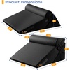 image:imageSasttie Extra Wide Wedge Pillow Set for After Surgery Dark Grey amp White  Bed Wedge Pillow Headboard with Memory Foam Neck Cushion for Acid Reflux Sleeping Neck amp Back SupportBlack