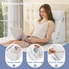 image:imageSasttie Extra Wide Wedge Pillow Set for After Surgery Dark Grey amp White  Bed Wedge Pillow Headboard with Memory Foam Neck Cushion for Acid Reflux Sleeping Neck amp Back SupportWhite
