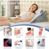 image:imageSasttie Extra Wide Wedge Pillow Set for After Surgery Dark Grey amp White  Bed Wedge Pillow Headboard with Memory Foam Neck Cushion for Acid Reflux Sleeping Neck amp Back SupportDark Grey  White