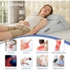 image:imageSasttie Extra Wide Wedge Pillow Set for After Surgery Dark Grey amp White  Bed Wedge Pillow Headboard with Memory Foam Neck Cushion for Acid Reflux Sleeping Neck amp Back SupportLight Grey