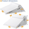 image:imageSasttie Extra Wide Wedge Pillow Set for After Surgery Dark Grey amp White  Bed Wedge Pillow Headboard with Memory Foam Neck Cushion for Acid Reflux Sleeping Neck amp Back SupportLight Grey  White