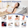 image:imageSasttie Extra Wide Wedge Pillow Set for After Surgery Dark Grey amp White  Bed Wedge Pillow Headboard with Memory Foam Neck Cushion for Acid Reflux Sleeping Neck amp Back SupportDark Grey  White