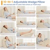 image:imageSasttie Extra Wide Wedge Pillow Set for After Surgery Dark Grey amp White  Bed Wedge Pillow Headboard with Memory Foam Neck Cushion for Acid Reflux Sleeping Neck amp Back SupportBeige