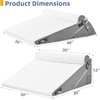 image:imageSasttie Extra Wide Wedge Pillow Set for After Surgery Dark Grey amp White  Bed Wedge Pillow Headboard with Memory Foam Neck Cushion for Acid Reflux Sleeping Neck amp Back SupportDark Grey  White