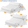 image:imageSasttie Extra Wide Wedge Pillow Set for After Surgery Dark Grey amp White  Bed Wedge Pillow Headboard with Memory Foam Neck Cushion for Acid Reflux Sleeping Neck amp Back SupportWhite