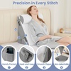 image:imageSasttie Extra Wide Wedge Pillow Set for After Surgery Dark Grey amp White  Bed Wedge Pillow Headboard with Memory Foam Neck Cushion for Acid Reflux Sleeping Neck amp Back SupportDark Grey  White