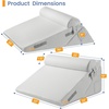 image:imageSasttie Extra Wide Wedge Pillow Set for After Surgery Dark Grey amp White  Bed Wedge Pillow Headboard with Memory Foam Neck Cushion for Acid Reflux Sleeping Neck amp Back SupportLight Grey