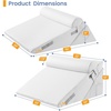 image:imageSasttie Extra Wide Wedge Pillow Set for After Surgery Dark Grey amp White  Bed Wedge Pillow Headboard with Memory Foam Neck Cushion for Acid Reflux Sleeping Neck amp Back SupportWhite