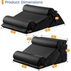 image:imageSasttie Extra Wide Wedge Pillow Set for After Surgery Dark Grey amp White  Bed Wedge Pillow Headboard with Memory Foam Neck Cushion for Acid Reflux Sleeping Neck amp Back SupportBlack
