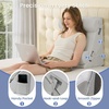 image:imageSasttie Extra Wide Wedge Pillow Set for After Surgery Dark Grey amp White  Bed Wedge Pillow Headboard with Memory Foam Neck Cushion for Acid Reflux Sleeping Neck amp Back SupportLight Grey