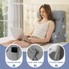 image:imageSasttie Extra Wide Wedge Pillow Set for After Surgery Dark Grey amp White  Bed Wedge Pillow Headboard with Memory Foam Neck Cushion for Acid Reflux Sleeping Neck amp Back SupportDark Grey