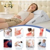 image:imageSasttie Extra Wide Wedge Pillow Set for After Surgery Dark Grey amp White  Bed Wedge Pillow Headboard with Memory Foam Neck Cushion for Acid Reflux Sleeping Neck amp Back SupportWhite