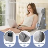 image:imageSasttie Extra Wide Wedge Pillow Set for After Surgery Dark Grey amp White  Bed Wedge Pillow Headboard with Memory Foam Neck Cushion for Acid Reflux Sleeping Neck amp Back SupportDark Grey  White