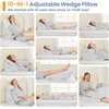 image:imageSasttie Extra Wide Wedge Pillow Set for After Surgery Dark Grey amp White  Bed Wedge Pillow Headboard with Memory Foam Neck Cushion for Acid Reflux Sleeping Neck amp Back SupportWhite
