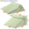 image:imageSasttie Extra Wide Wedge Pillow Set for After Surgery Dark Grey amp White  Bed Wedge Pillow Headboard with Memory Foam Neck Cushion for Acid Reflux Sleeping Neck amp Back SupportSage